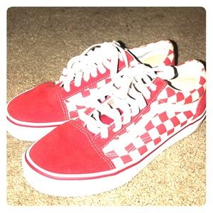 Red Checkerboard Vans